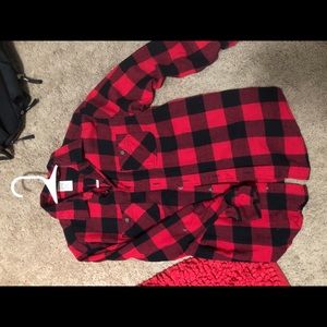 Buffalo plaid button up shirt